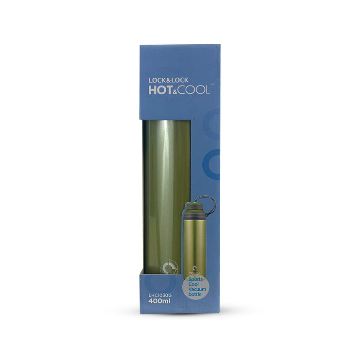 SPORTS COOL VACUUM BOTTLE 400ML GREEN