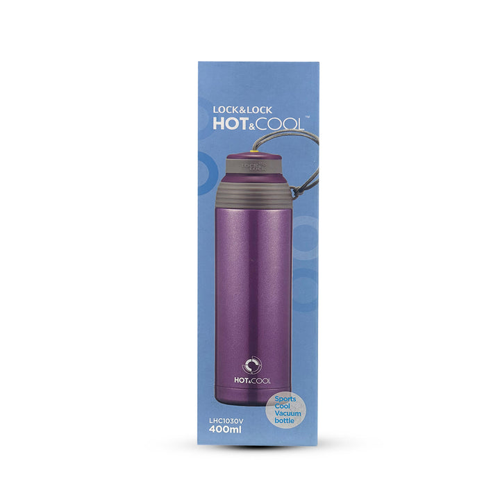 SPORTS COOL VACUUM BOTTLE 400ML VIOLET