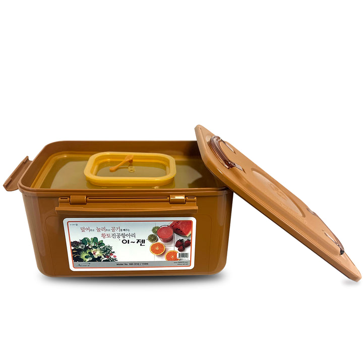 이젠 사각 진공 항아리 (황토) 11L