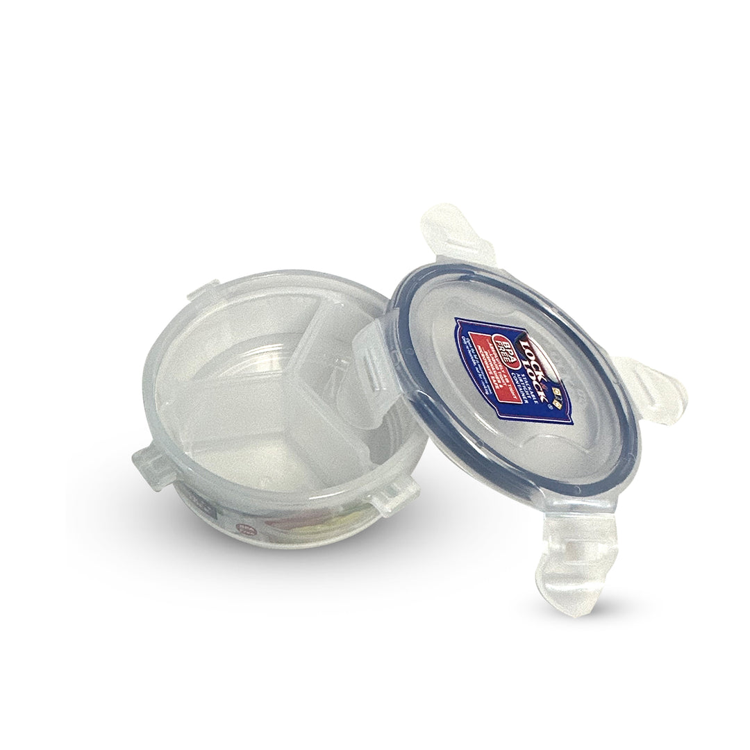 ROUND SHORT FOOD CONTAINER 140ML W/Divider