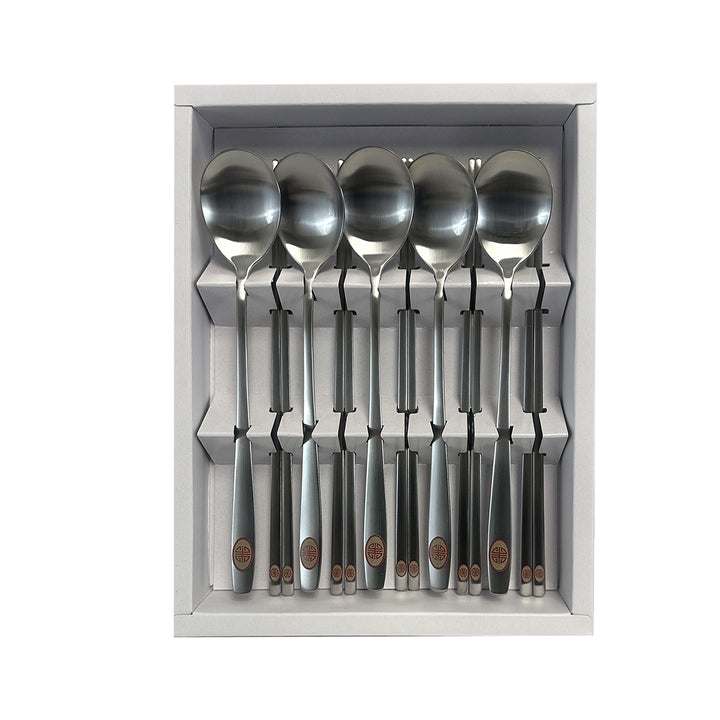 GOLDEN BELL STAINESS SPOON 5PC SET (OVAL)