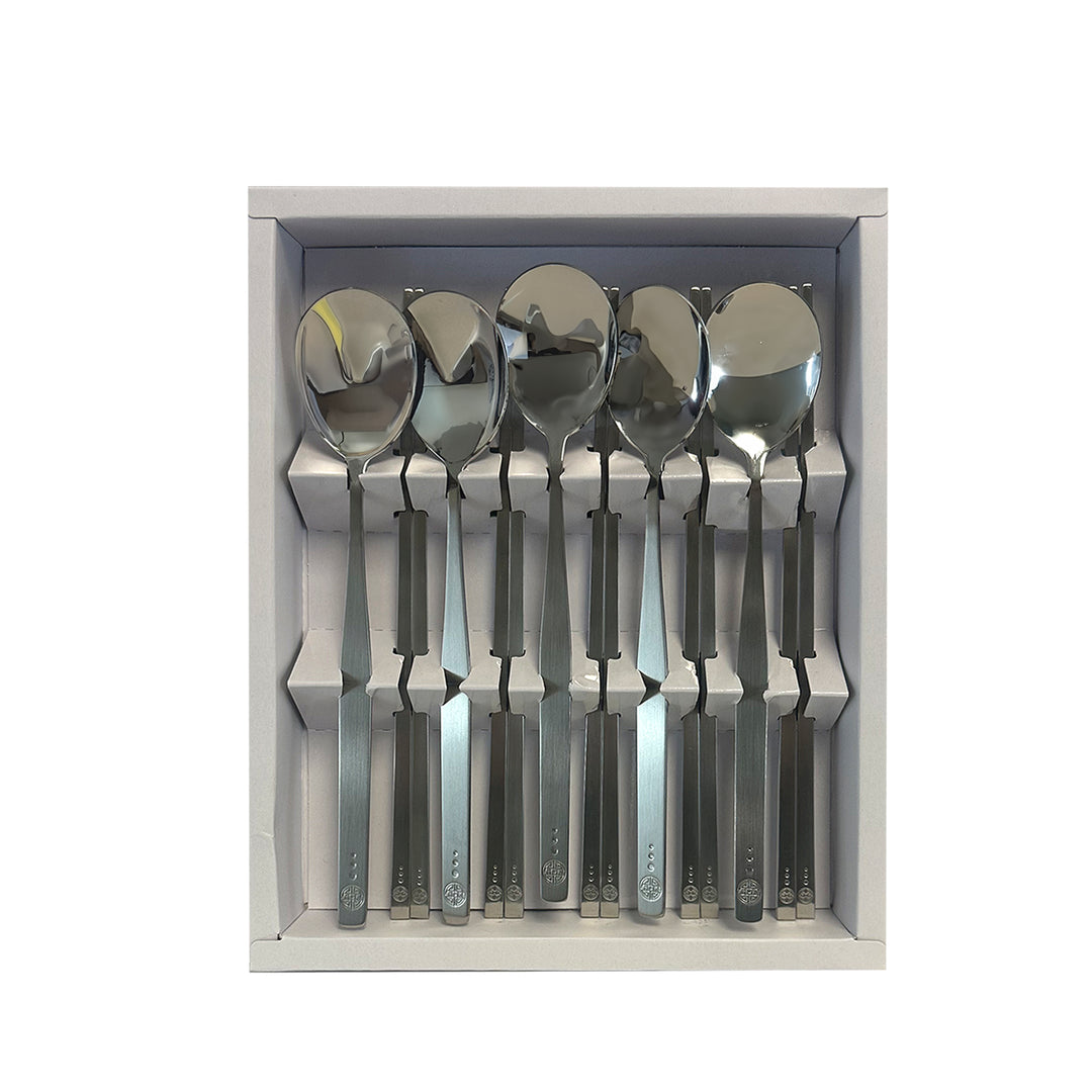 GOLDEN BELL STAINESS SPOON 2PC SET (Satin Minimal)