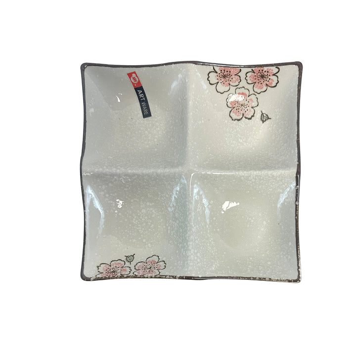 Plum Blossom Divided Plate 18CM