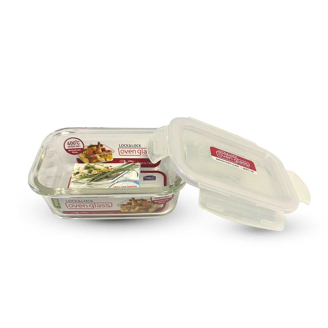 BOROSEAL II HEAT RESISTANT GLASS RECTANGULAR 380ML